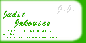 judit jakovics business card